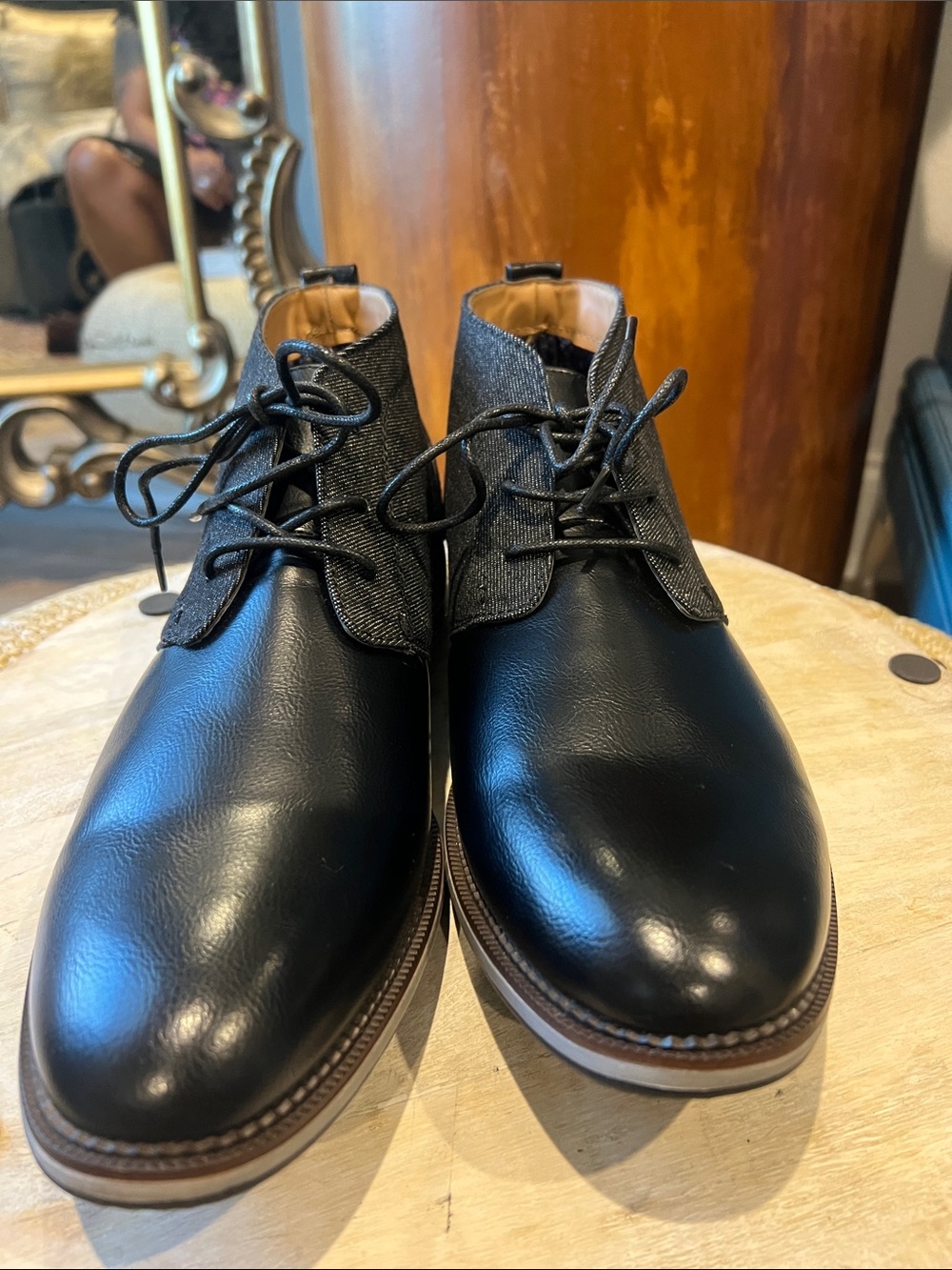 Steve Madden Men’s Black Lace-Up Chukka Ankle Boots Size 11